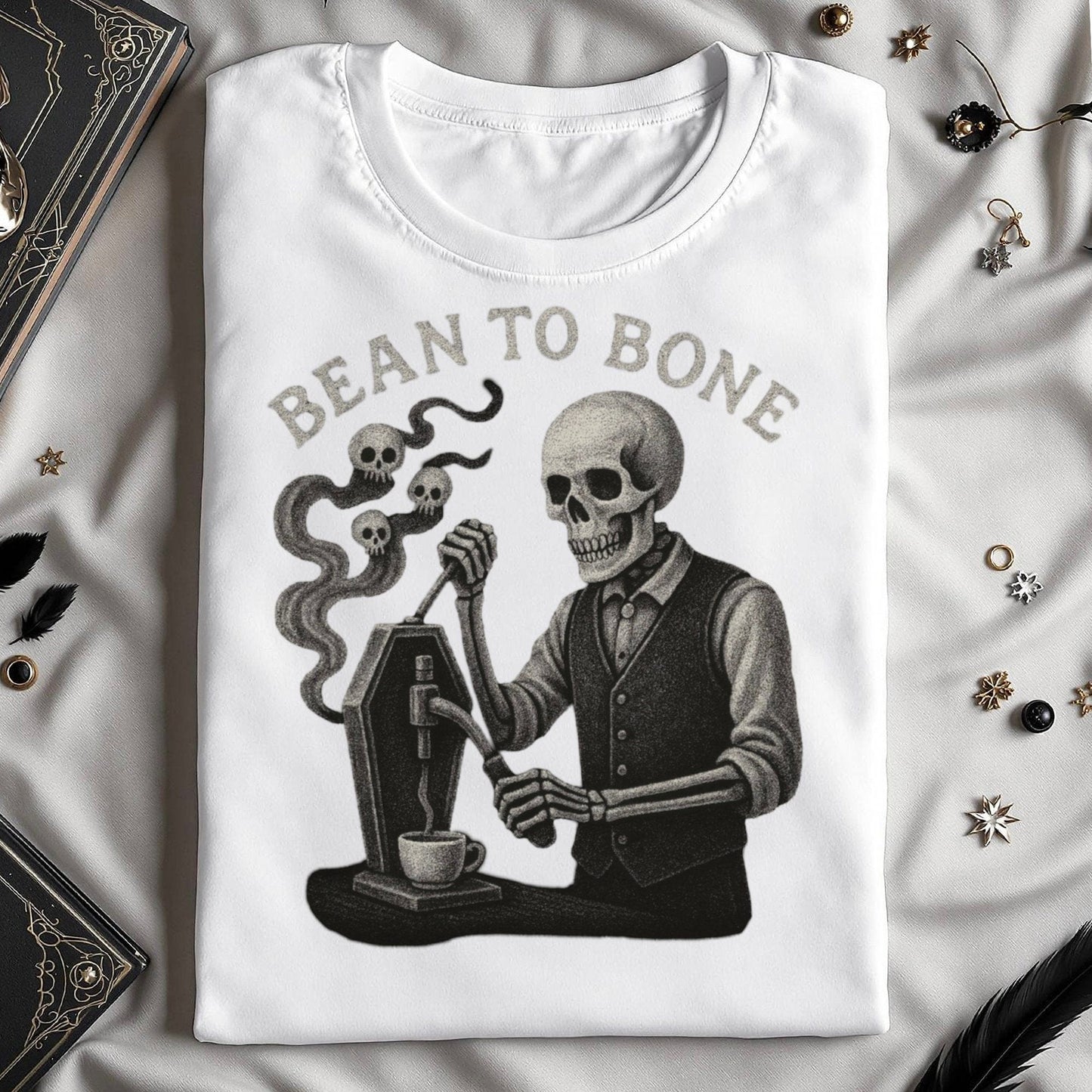 Bean to Bone Skeleton Coffee Enthusiast T-shirt product