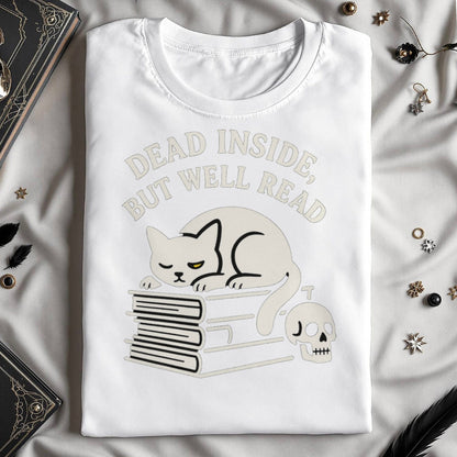 Dead Inside But Well Read Cat Graphic T-shirt product