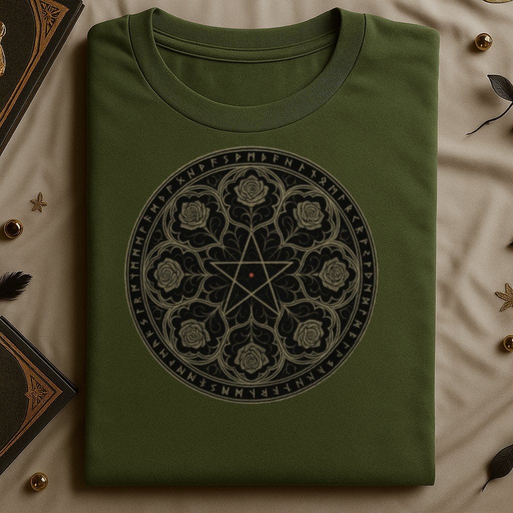 Geometric Floral Design Circle Pattern T-shirt product type
