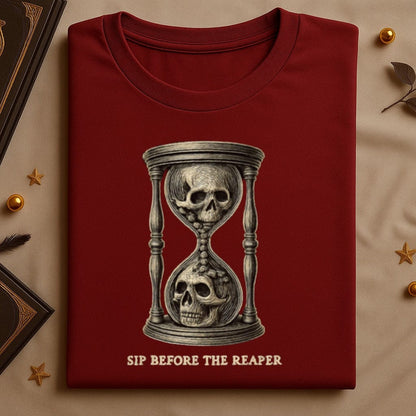 Sip Before The Reaper Skull Hourglass T-shirt product