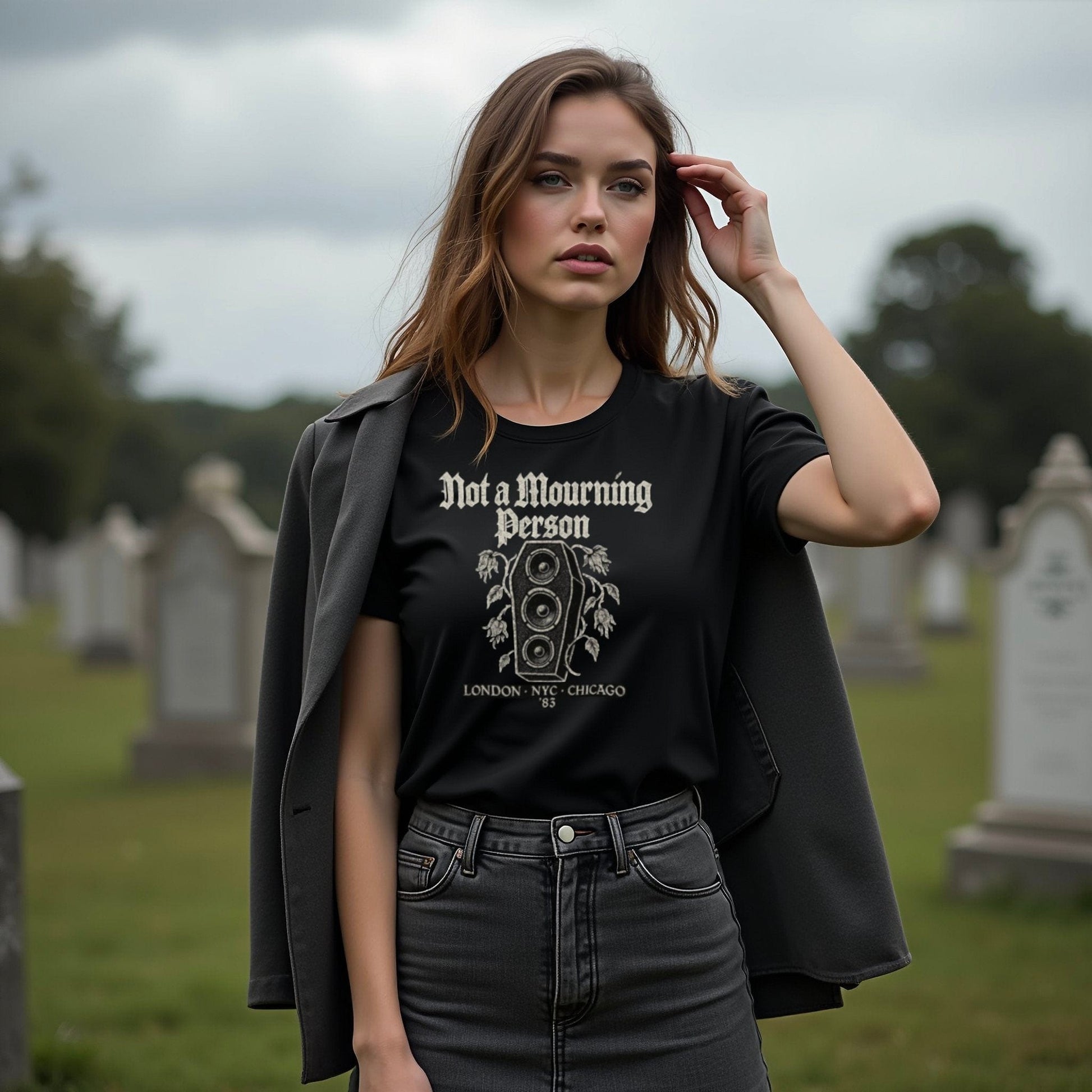 Not a Mourning Person Graphic Tee Shirt product