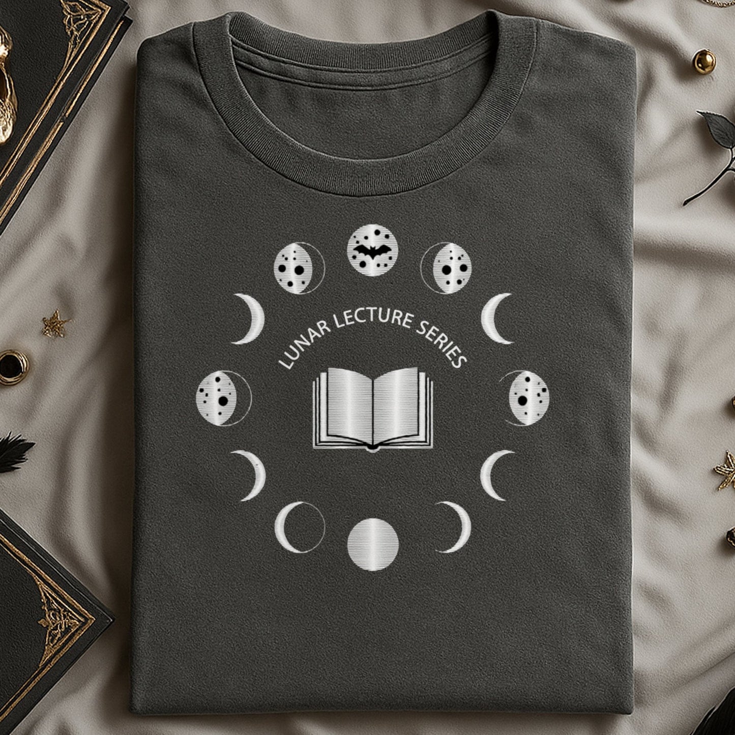 Lunar Lecture Series Moon Phases Graphic Shirt