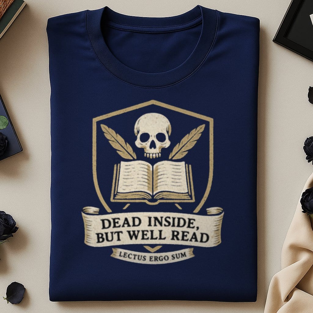 Dead Inside But Well Read Skull T-Shirt product type