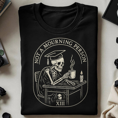Not a Mourning Person Skeleton Drinking Coffee product type