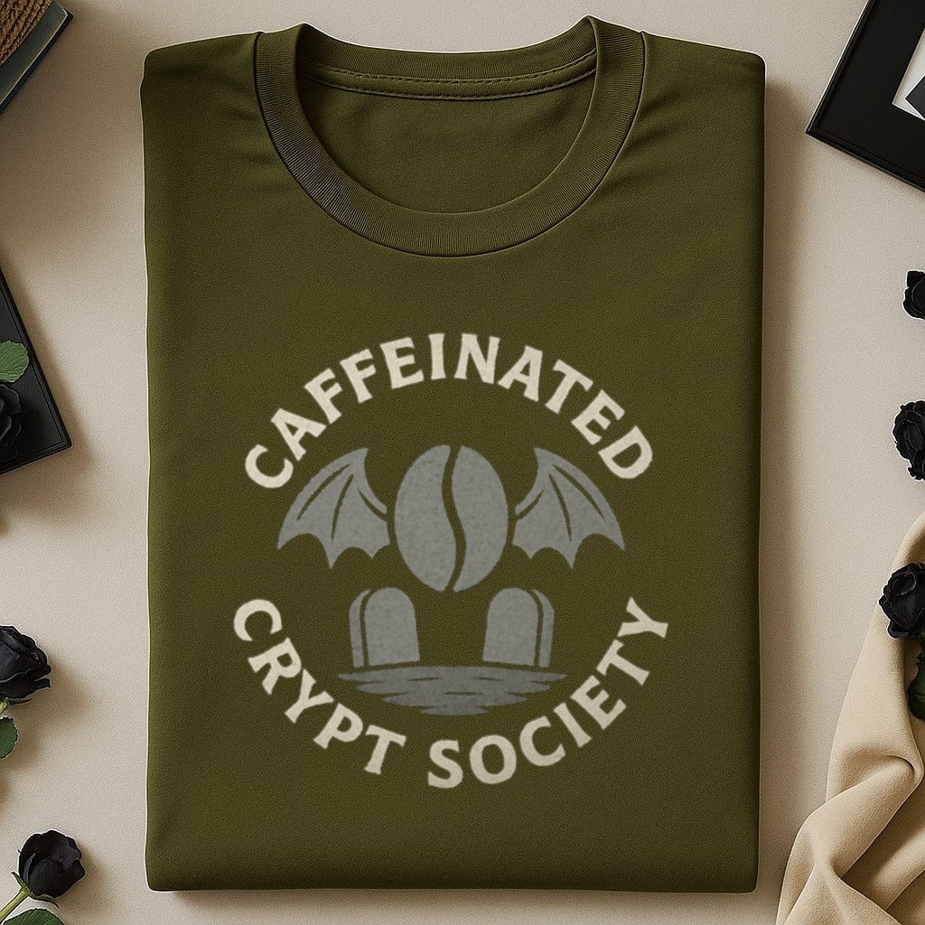 Caffeinated Crypt Society Unique Graphic Shirt product