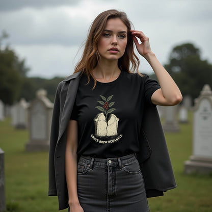 Grave Brew Botanica Design Black Unisex T-Shirt product type