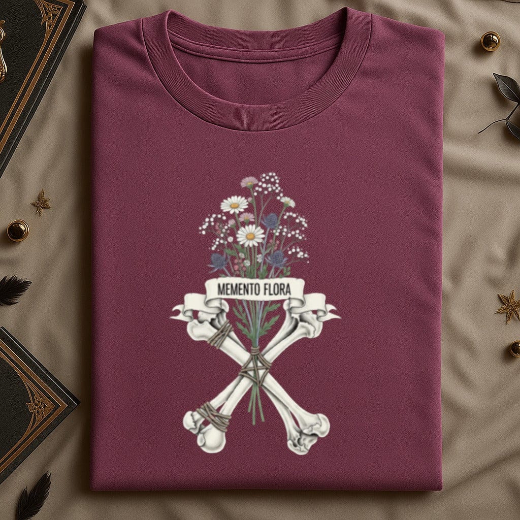 Memento Flora Design Maroon Unisex T-Shirt product type