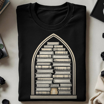 Stacked Vintage Bookshelf Design T-shirt product type