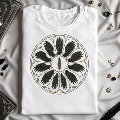 Intricately Designed T-Shirt with Elegant Wing Motif product type