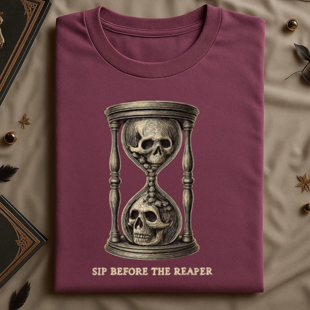 Sip Before The Reaper Skull Hourglass T-shirt product