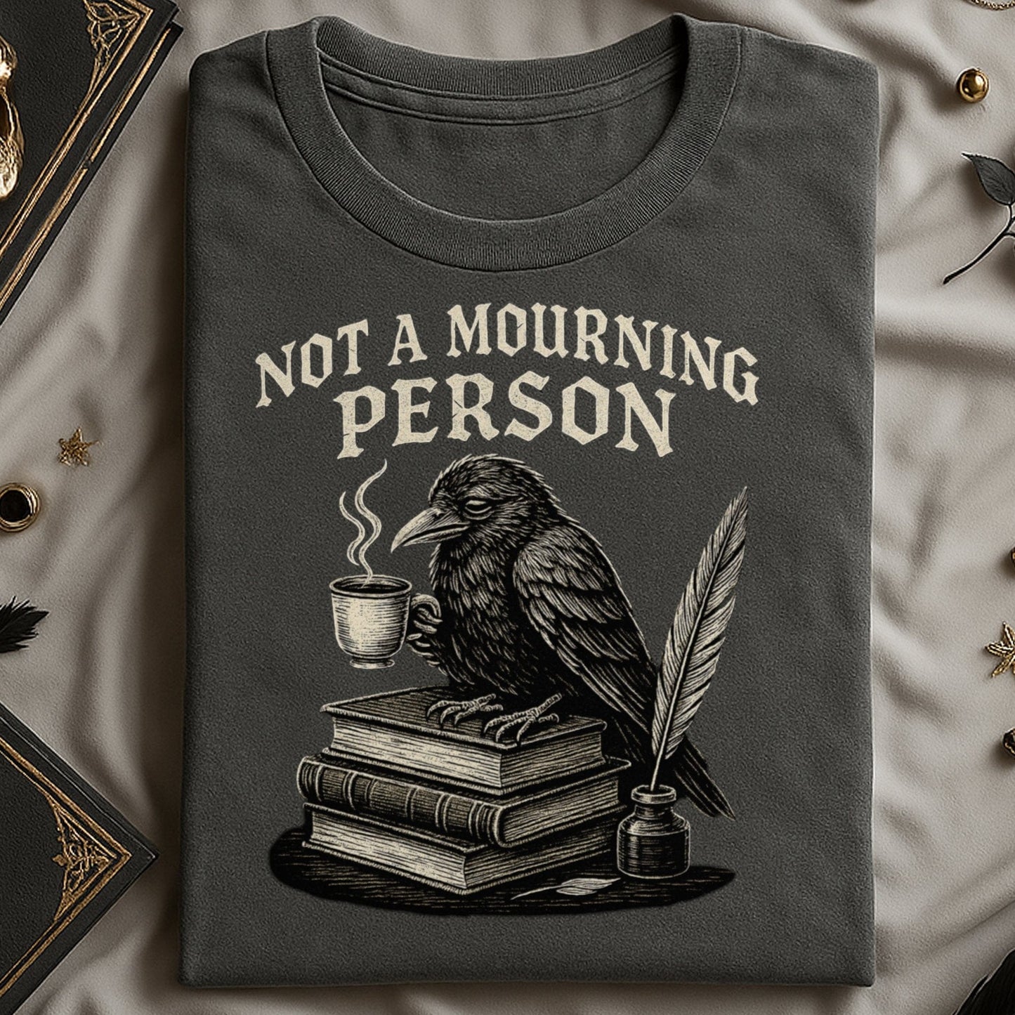Not A Mourning Person Crow Themed Shirt product type