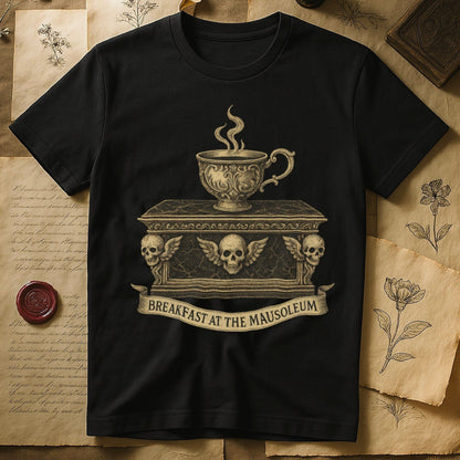 Breakfast at the Mausoleum Graphic Tee Shirt Product