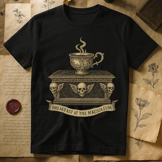 Breakfast at the Mausoleum Graphic Tee Shirt Product