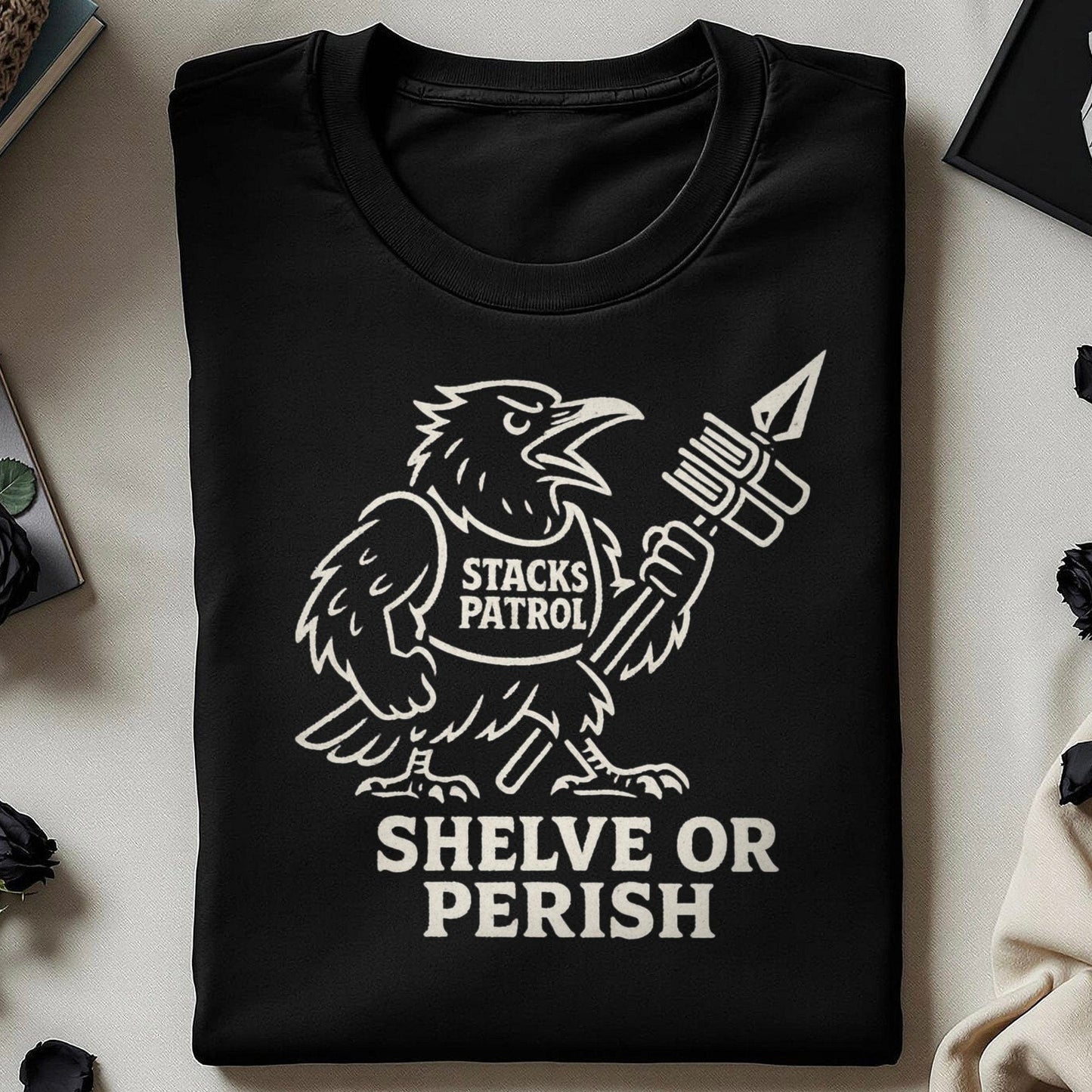 Stacks Patrol Shelve Or Perish Graphic Shirt product type
