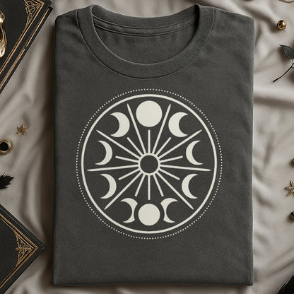 Moon Phases Circle Graphic Tee Retro Style product