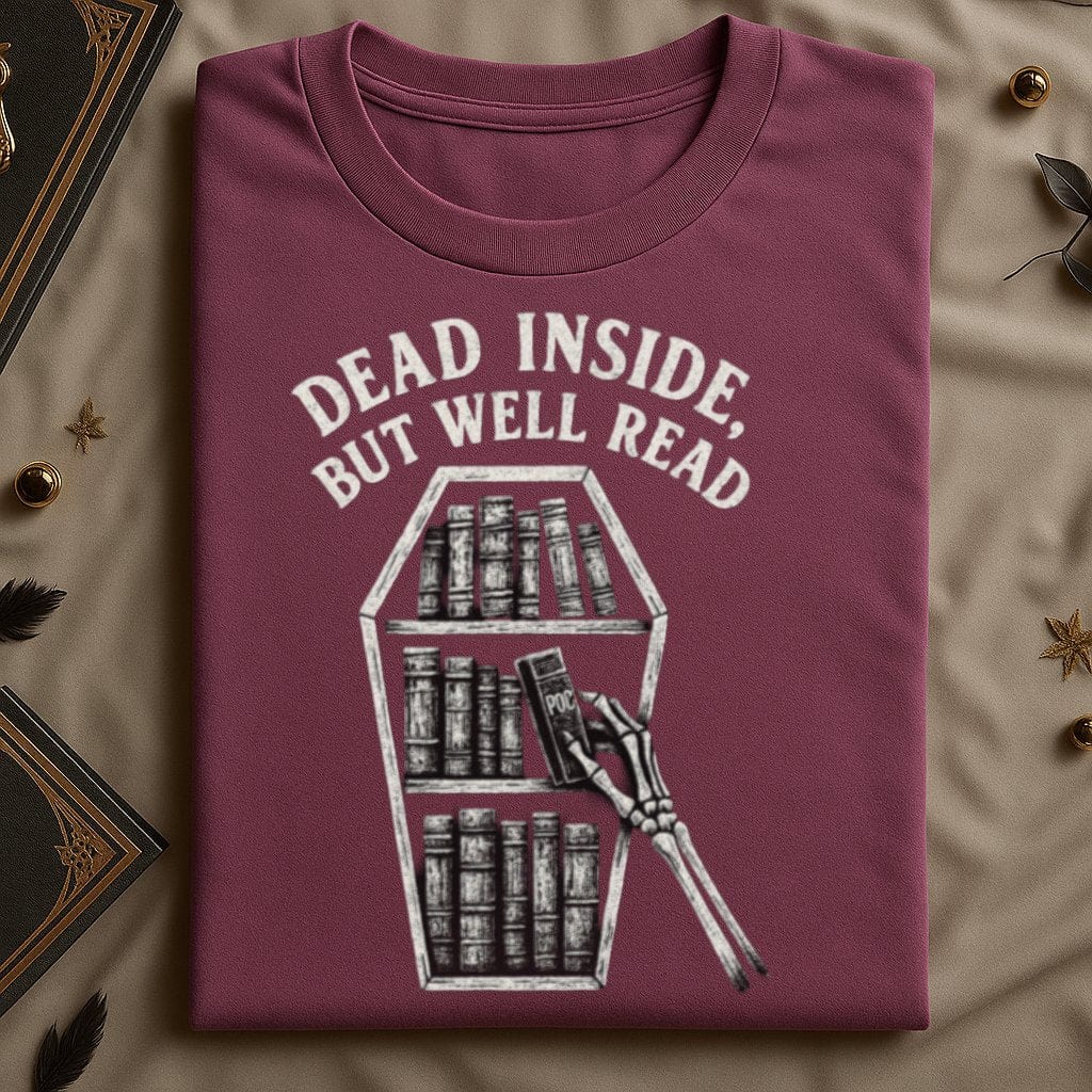 Dead Inside But Well Read Graphic Fun Shirt product type