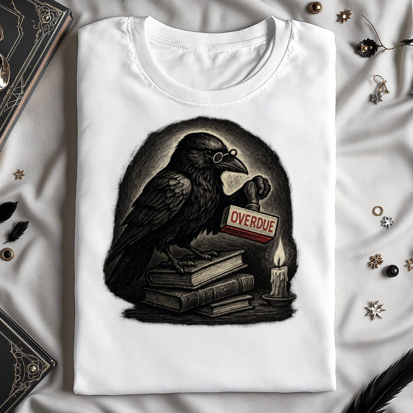Vintage Raven Overdue Design T-Shirt product