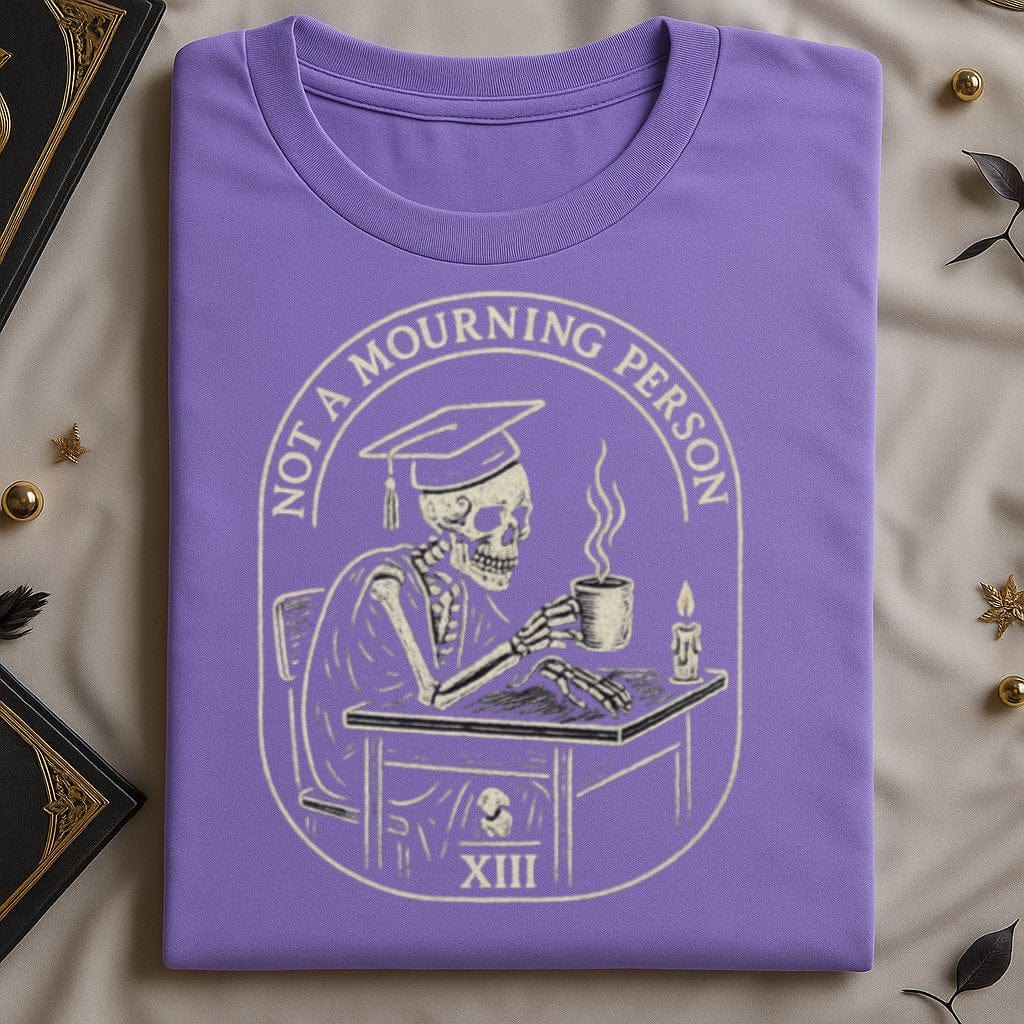 Not A Mourning Person Skeleton Purple Graphic T-shirt product