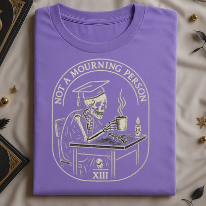 Not A Mourning Person Skeleton Purple Graphic T-shirt product