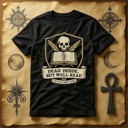 Dead Inside But Well Read Motto Graphic T-Shirt product