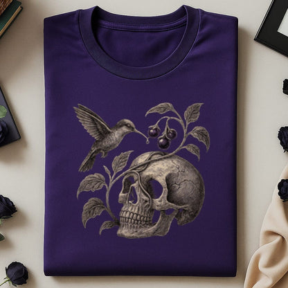 Hummingbird and Skull Art Graphic T-shirt product