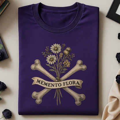 Memento Flora Skull Crossbones Graphic Tee product