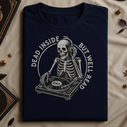 Dead Inside But Well Read Skeleton Design Shirt product