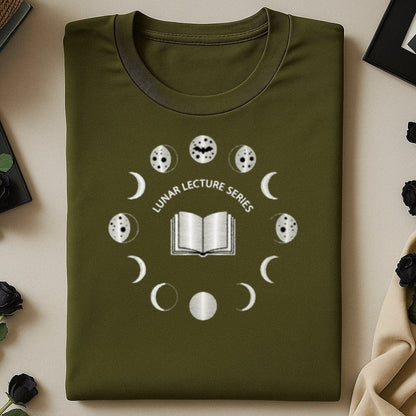 Lunar Lecture Series Moon Phases Graphic Shirt product type