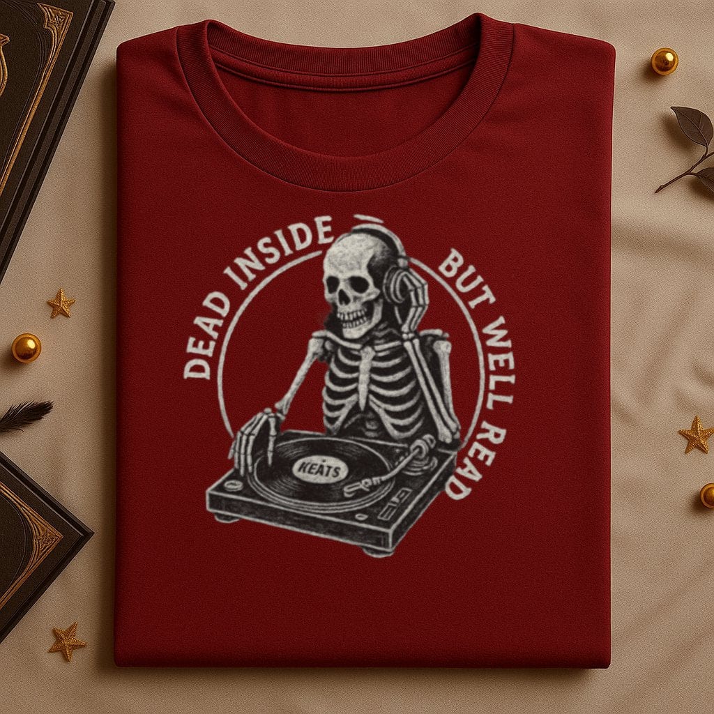 Dead Inside But Well Read Skeleton Design Product