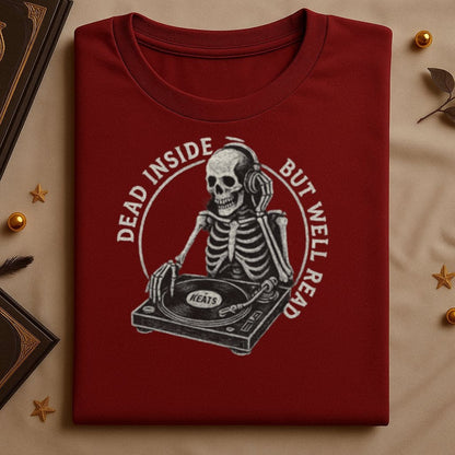 Dead Inside But Well Read Skeleton Design Product
