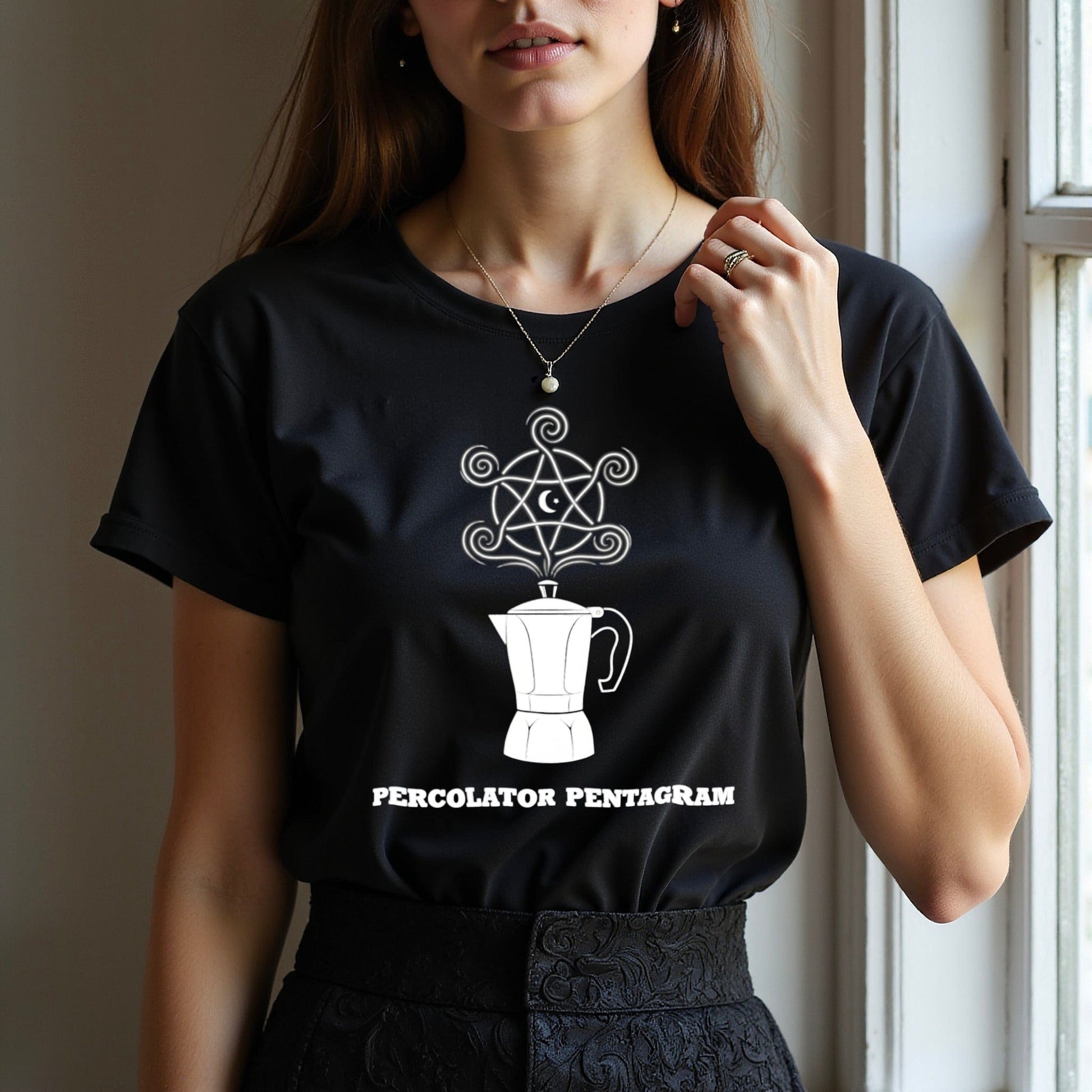 Percolator Pentagram Design Short Sleeve Shirt product type