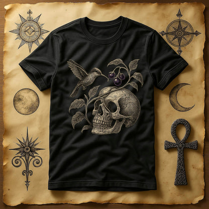 Skull and Hummingbird Graphic T-Shirt product type
