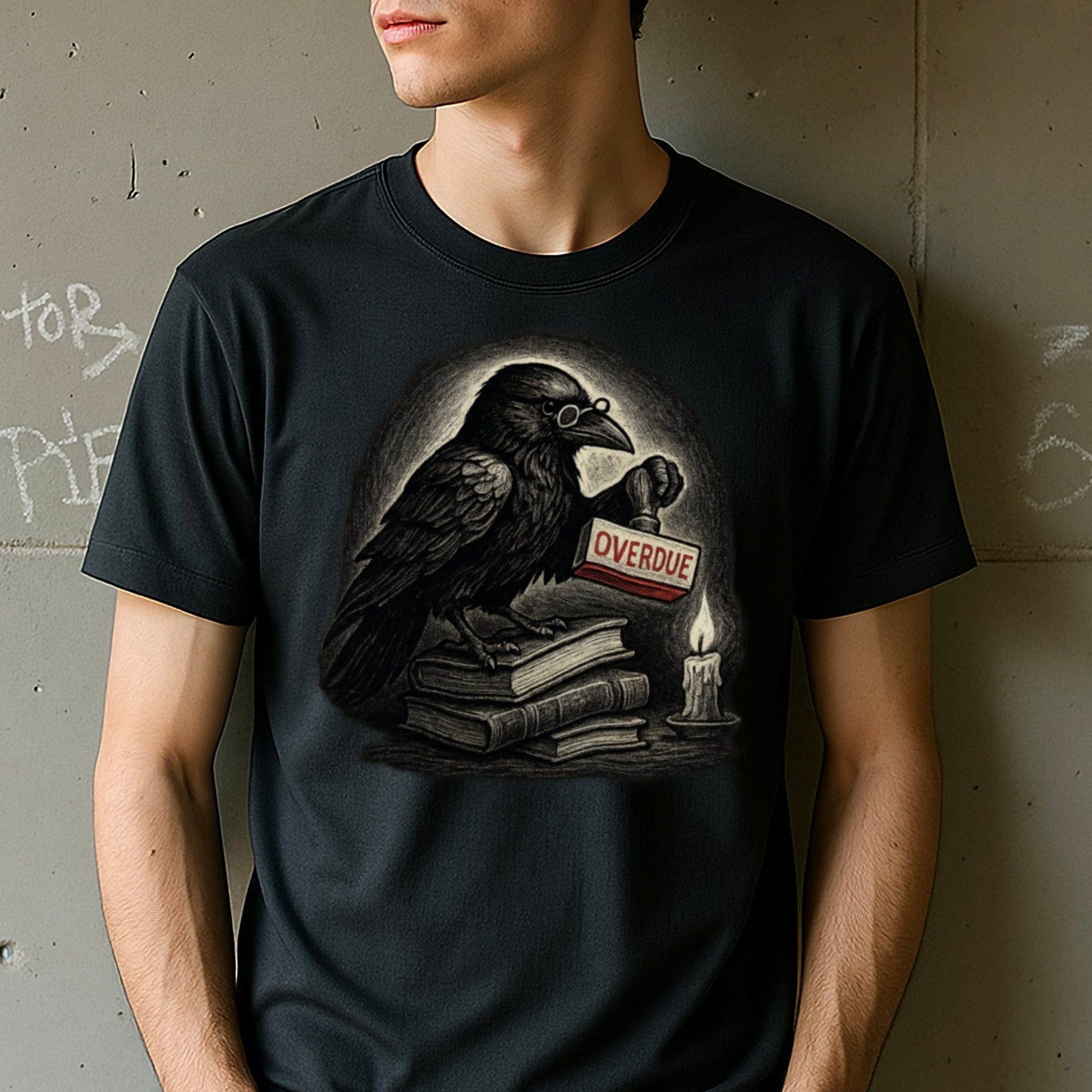 Overdue Message Crow Graphic T-shirt product type
