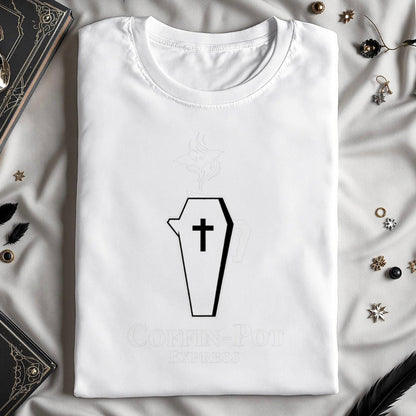 Coffin-Pot Express Graphic White Tee Shirt product