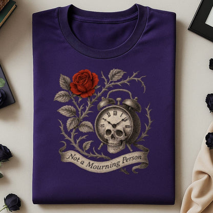 Not a Mourning Person Skull Floral Graphic T-shirt