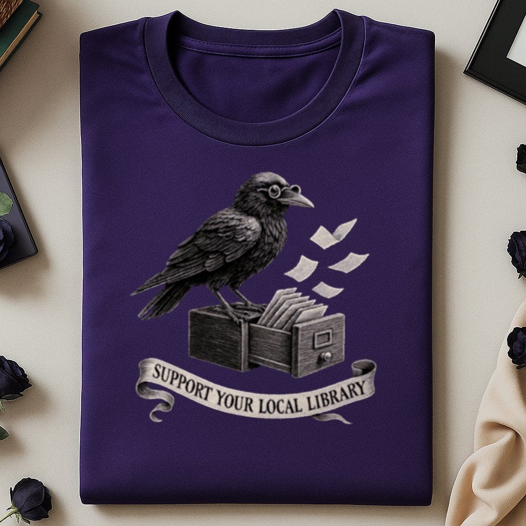 Support your local library illustration t-shirt product type
