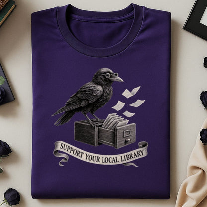 Support your local library illustration t-shirt product type